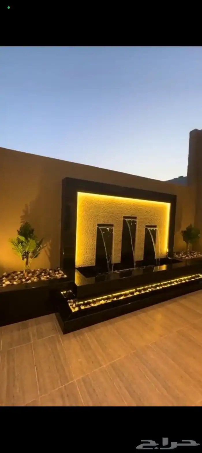 مظله برجوله ساتر شلال نافوره بدل خشب وعشب 2