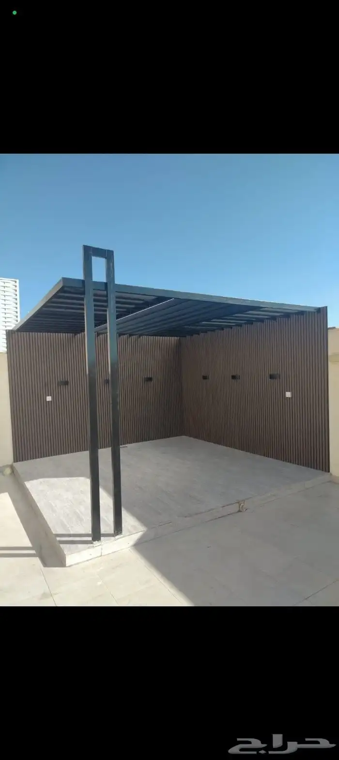 مظله برجوله ساتر شلال نافوره بدل خشب وعشب 0