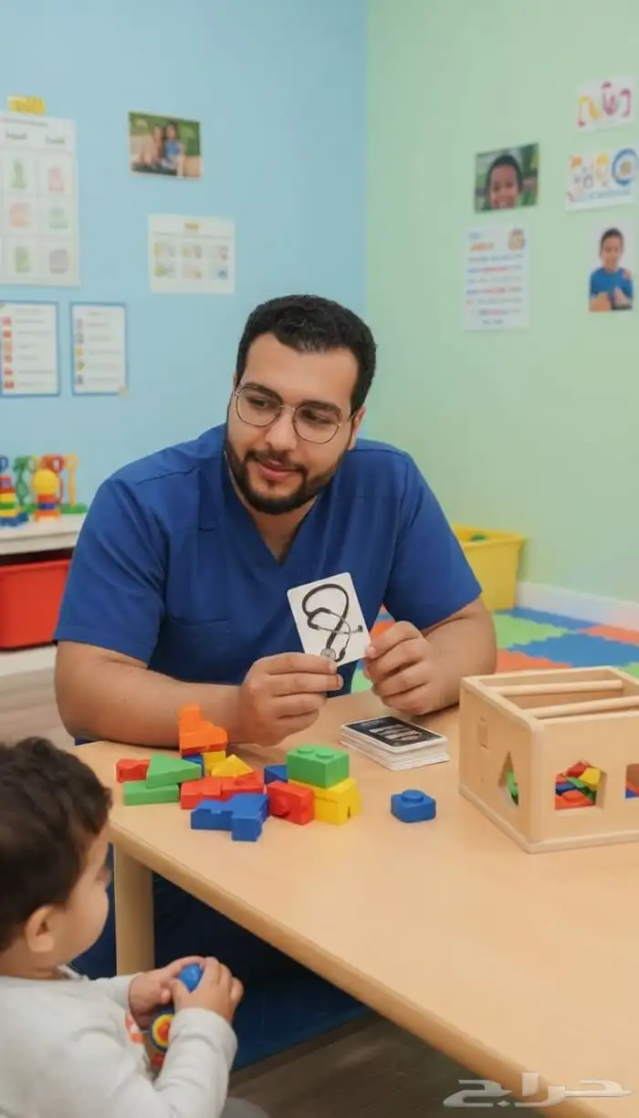 أخصائي توحد وتخاطب وتنمية مهارات جلسات منزلية 0