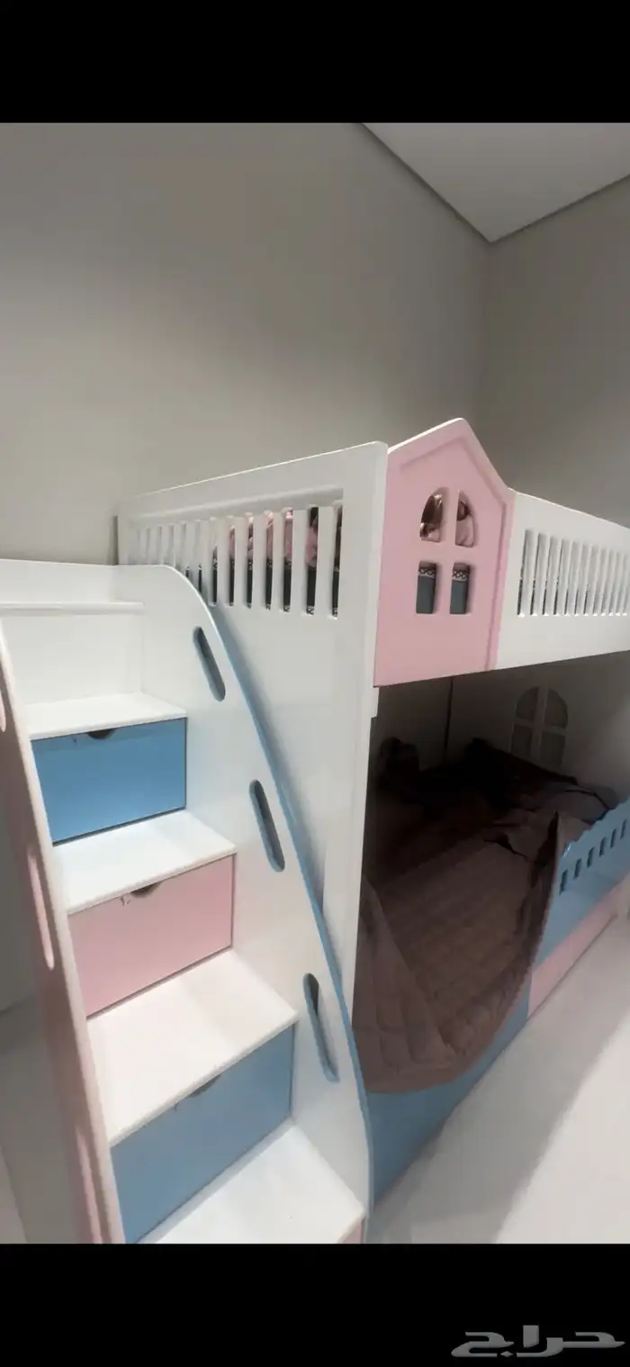 سريرين اطفال وسيعه مع دولاب ومكتبه تفصيل 0