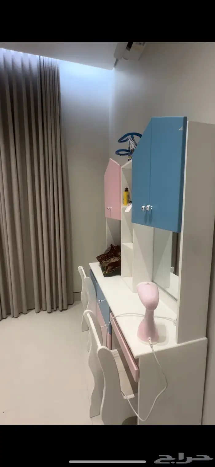 سريرين اطفال وسيعه مع دولاب ومكتبه تفصيل 3