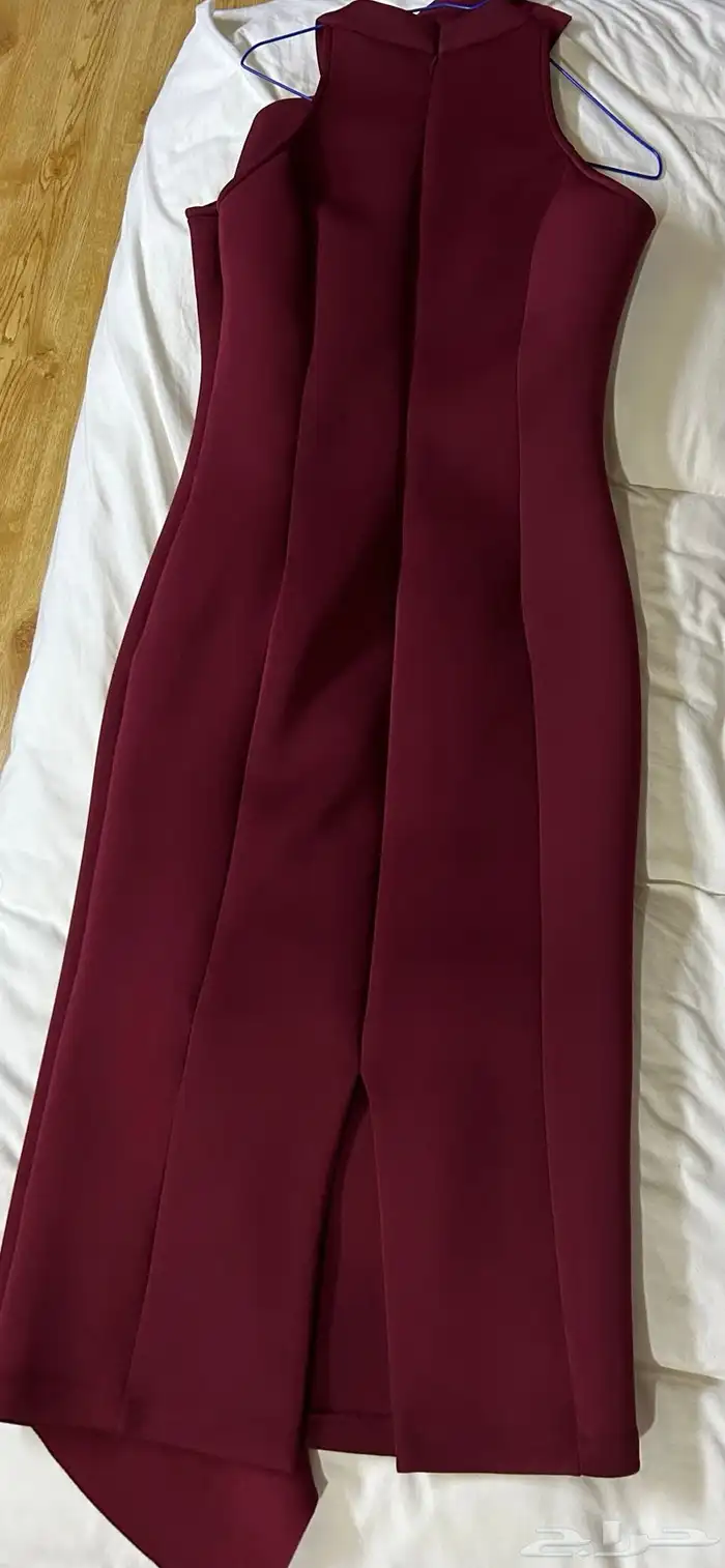 فستان ميدي عنابي 1