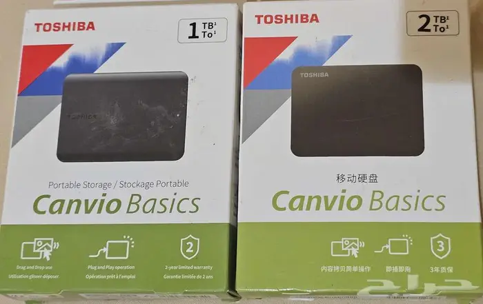 هاردسك توشيبا بيسكس 2 تيرا و 1 تيرا 0