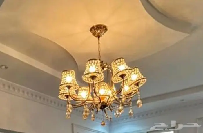 ثريا نجفة كبيرة كريستال فخمة وأنيقة 100 ريال 0