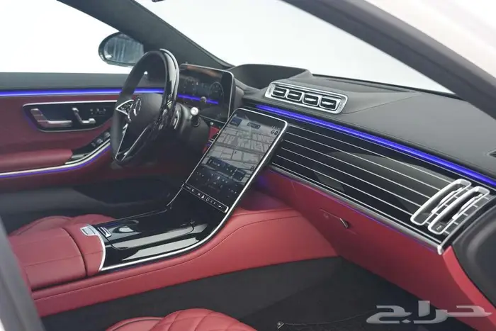 مرسيدس S 500 موديل 2025 أصفار خليجي أبيض احمر 9