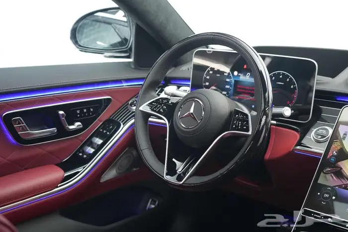 مرسيدس S 500 موديل 2025 أصفار خليجي أبيض احمر 12