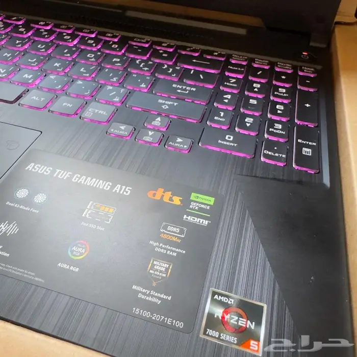 Asus tuf A15 rtx3050 استعمال شهر بوضع نظيف مع ضمان حرير 3