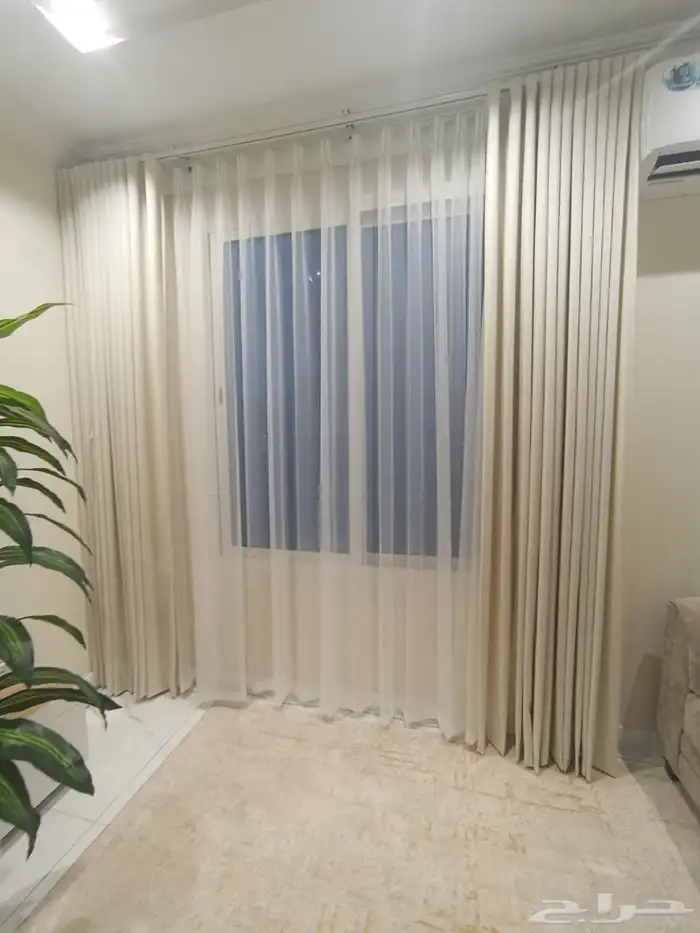 ستائر ويفي ستاير ستاره ستائر كهرباء بلاك اوت لينن تفصيل 2