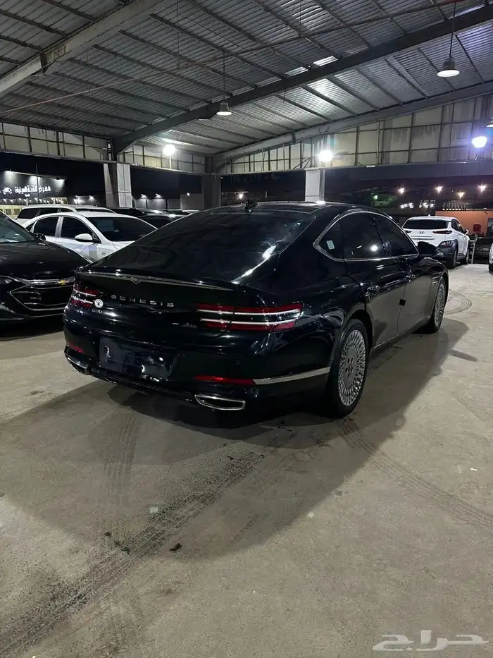 هيونداي جنيسيس اسود 2021 بنزين بطاقة جمركية وارد كوريا 5