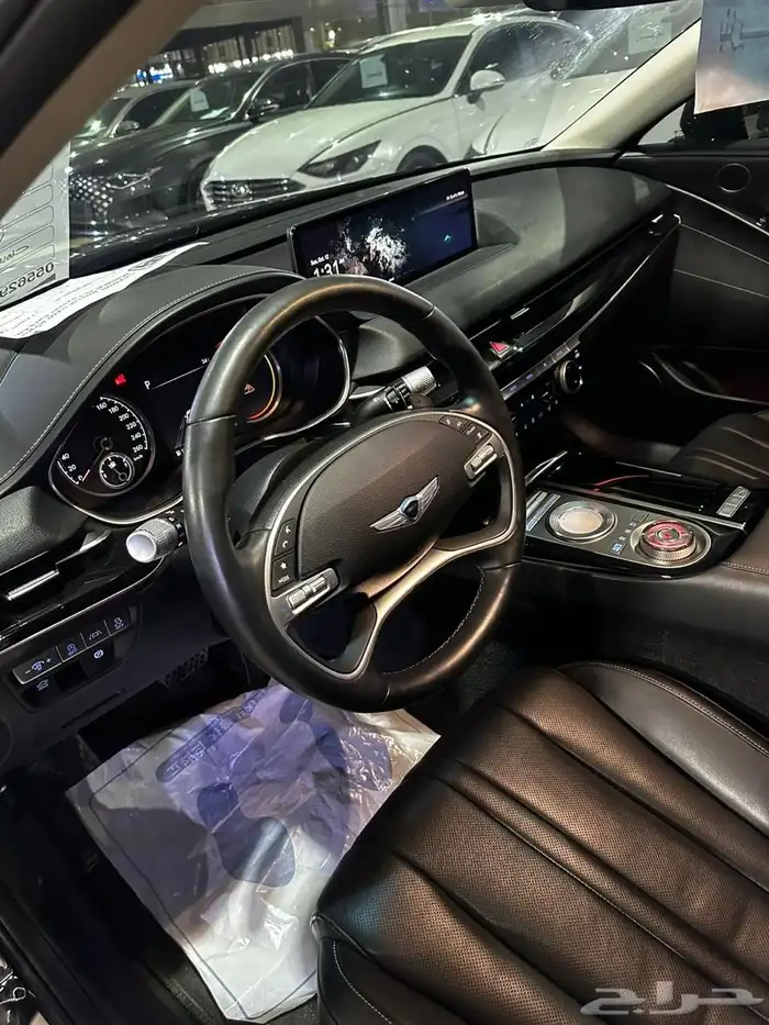 هيونداي جنيسيس اسود 2021 بنزين بطاقة جمركية وارد كوريا 11