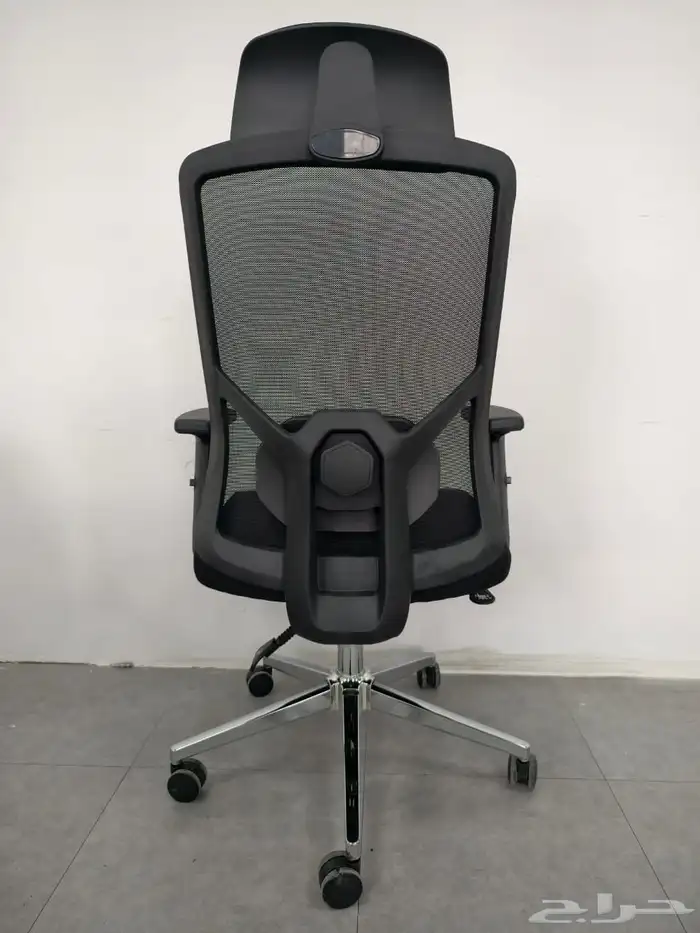 كرسي دوار ظهر عالي شبك لون اسود جديدنا 8