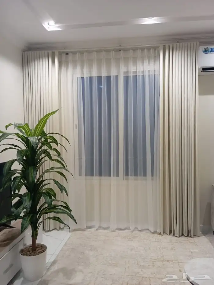 ستائر ويفي ستاير ستاره ستائر كهرباء بلاك اوت لينن تفصيل 1