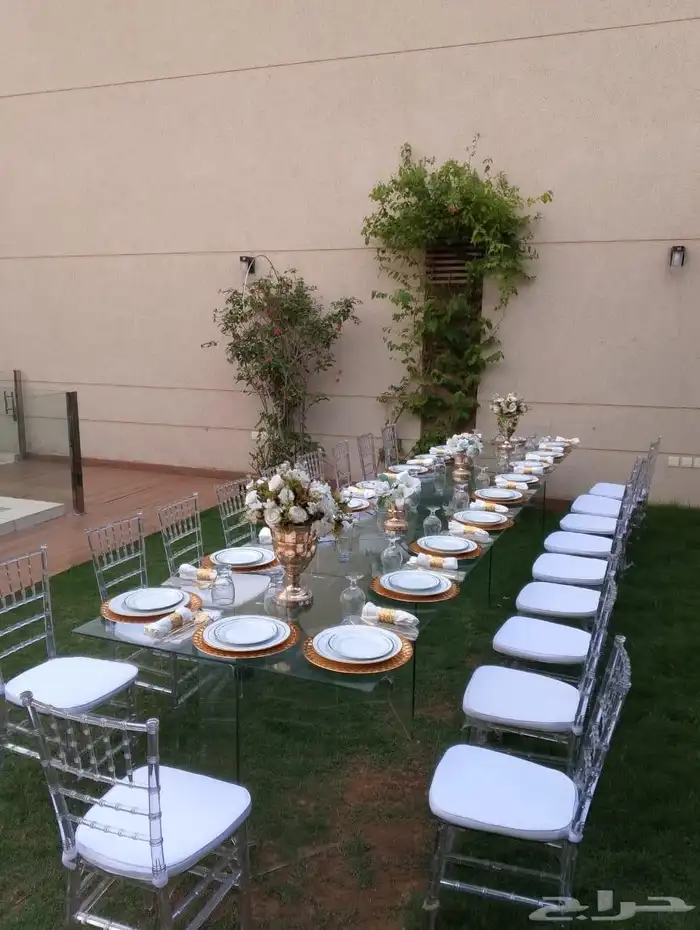 تجهيز وتنسيق حفلات مناسبات زفاف تأجير كراسي طاولات كوش مخيما 23