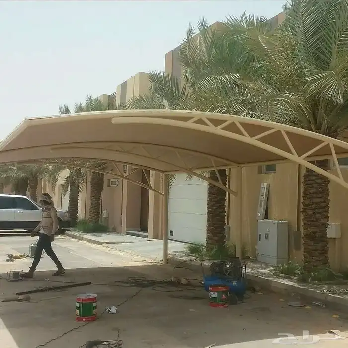 مظلات سيارات نقل فك تغير قماش تركيب سواتر تركيب جديد 8