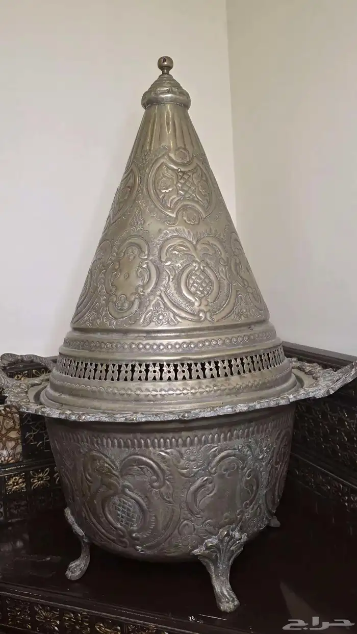 حافظة مغربية نحاس مطلي فضة 4