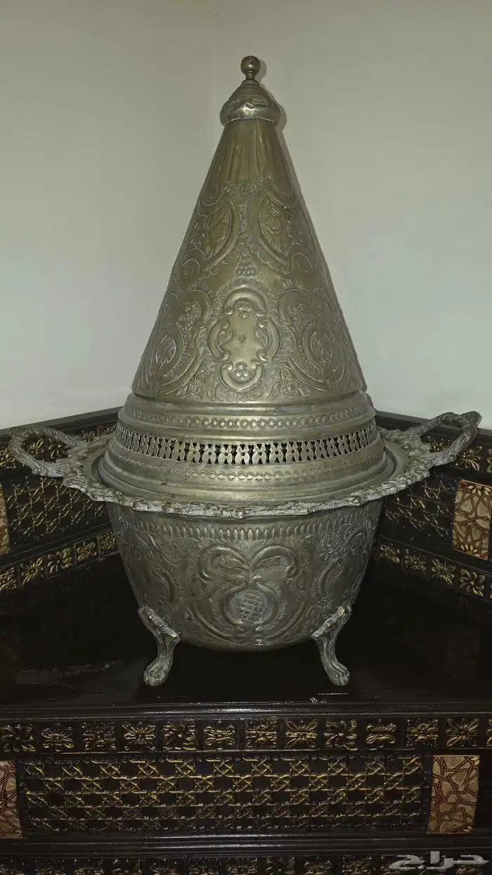 حافظة مغربية نحاس مطلي فضة 1