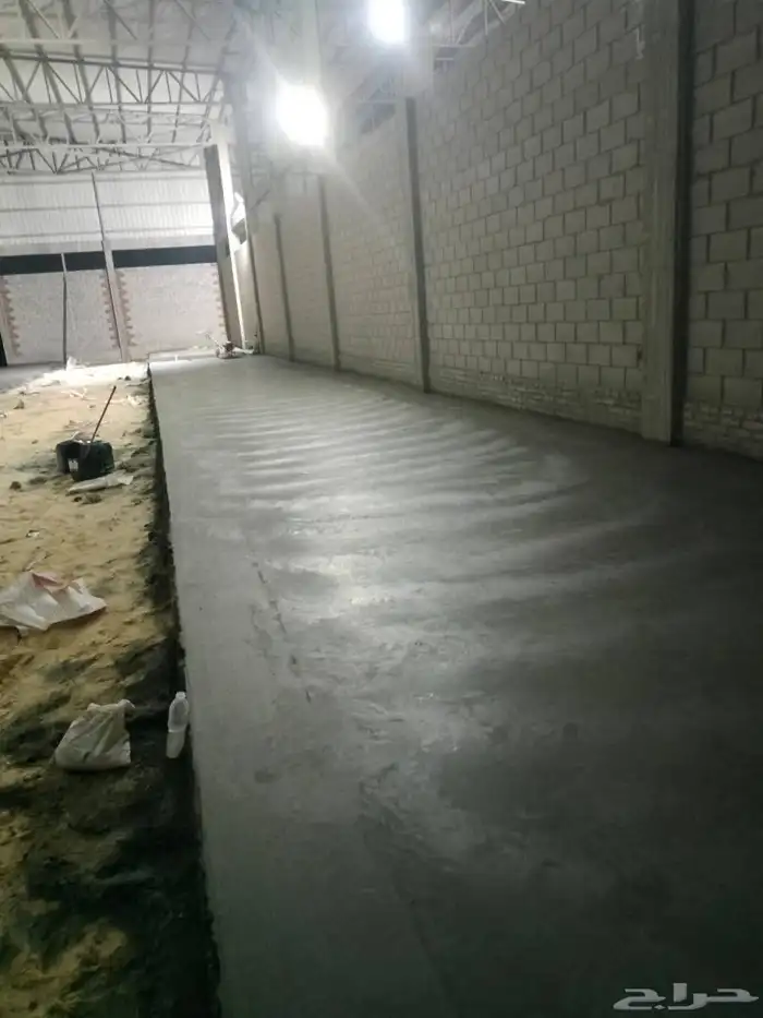 أرضيات الخرسانة صبة نظافة مروحة تنعيم   ملعب   سبورت بوكس 7