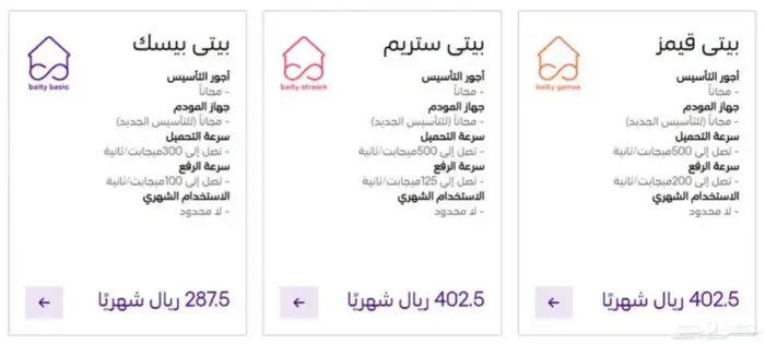 عروض على الفايبر وبيتي 5G المنزلي 1