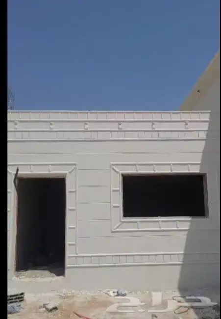 ترميم الواجهات القديمه بالاسمنت الأبيض بديل الحجر 5