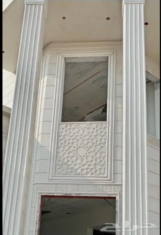 ترميم الواجهات القديمه بالاسمنت الأبيض بديل الحجر 4