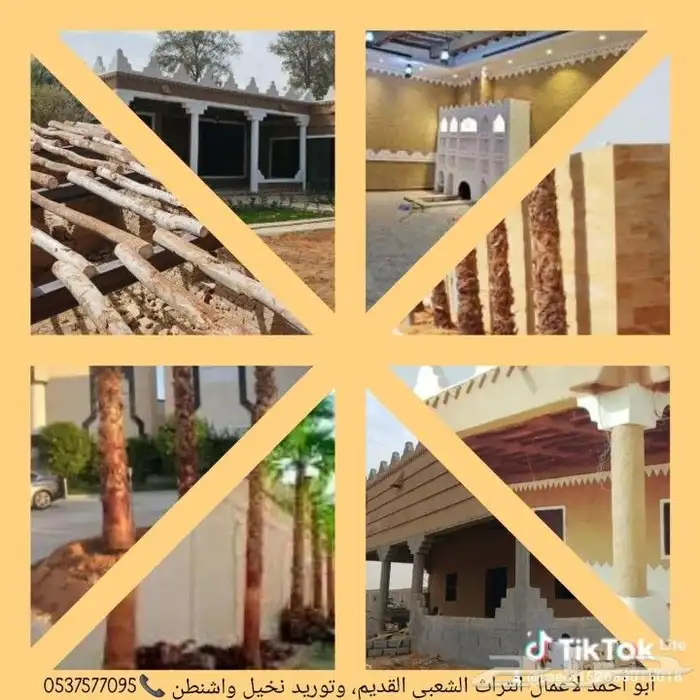 مقاول لشغل التراث الشعبي القديم وتوريد نخيل واشنطن 0