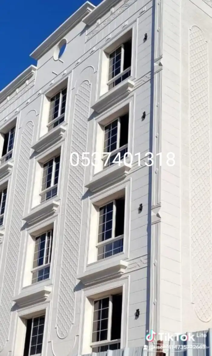 ديكورات خارجيه بديل الحجر الطبيعي سمنت أبيض وبطحاء الرياض 7