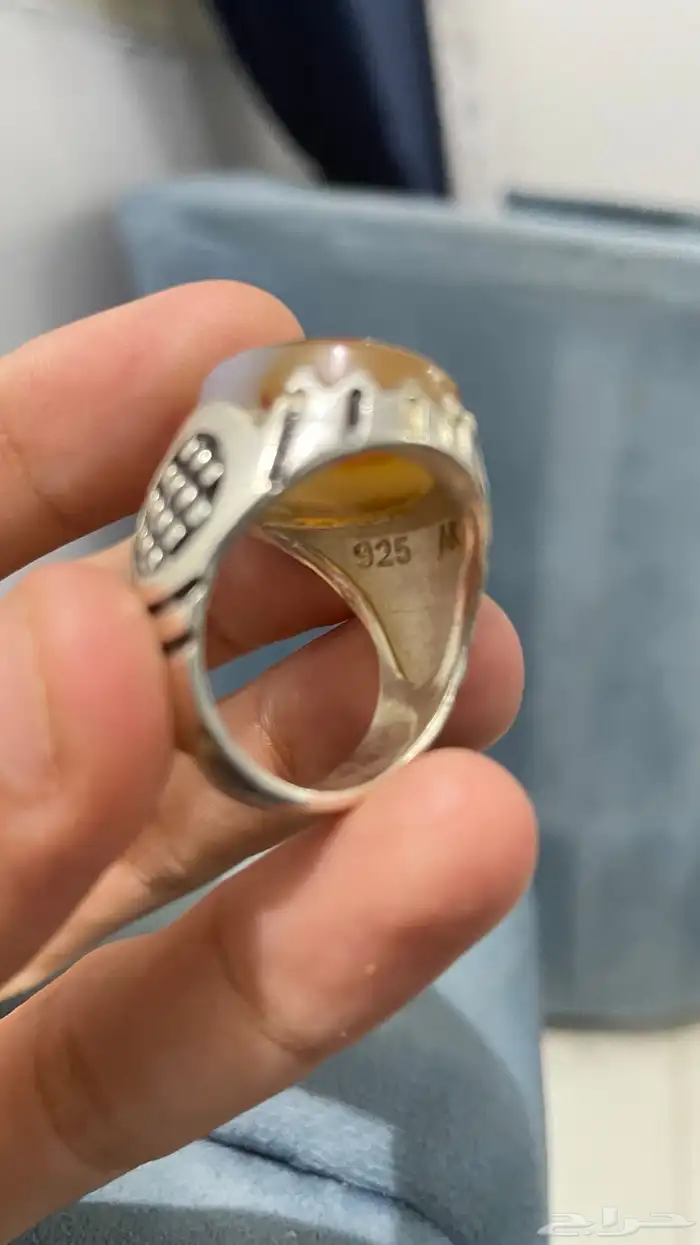 خاتم فضه عقيق 2