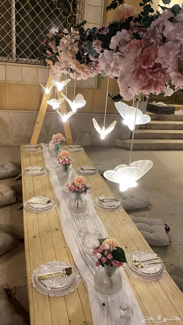 تنسيق توديع عزوبيه مع طاولة الطعام 2