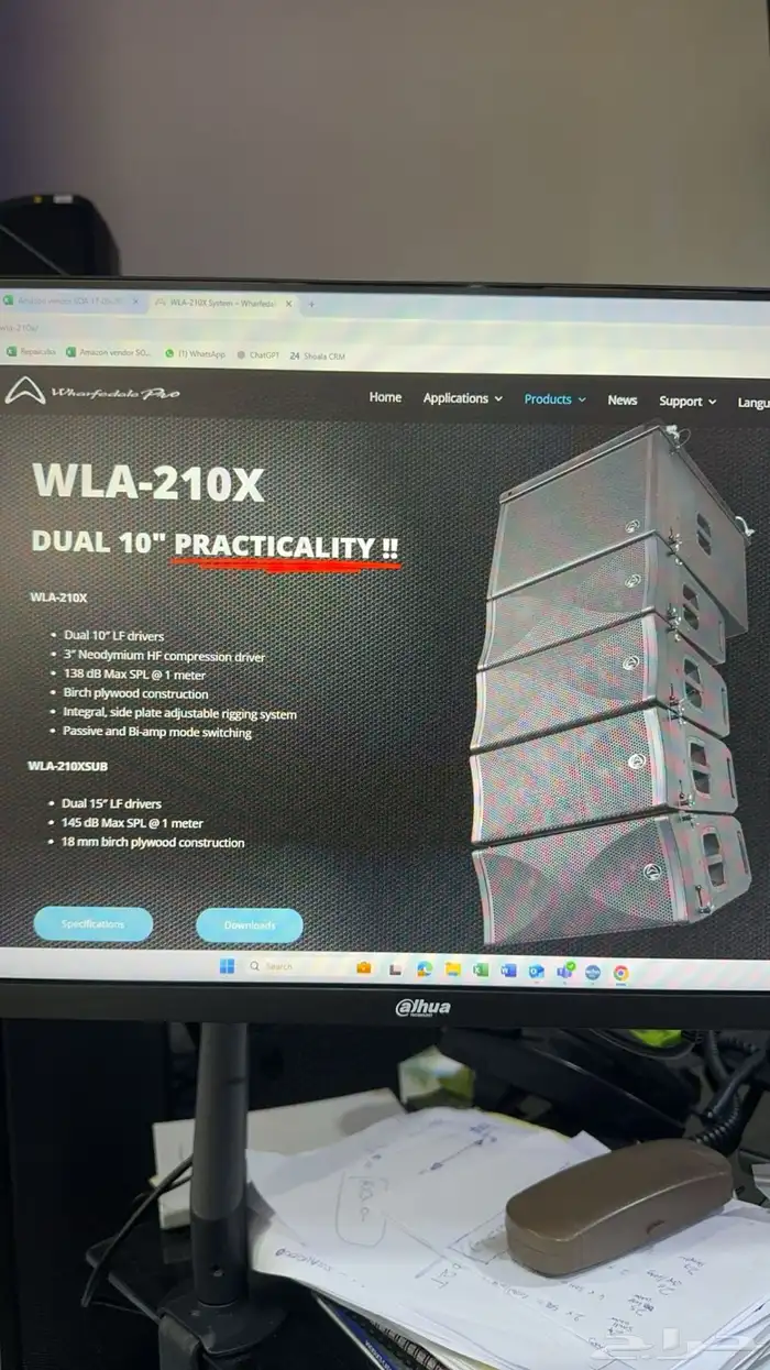 تأجير سماعات نظام صوتي لاين اري Wharfedale Pro 5
