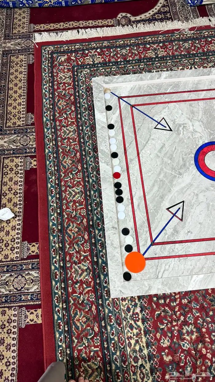 كيرم باكستاني اصلي جديد مع حبوب بلاستيك والبودره والمضرب 5