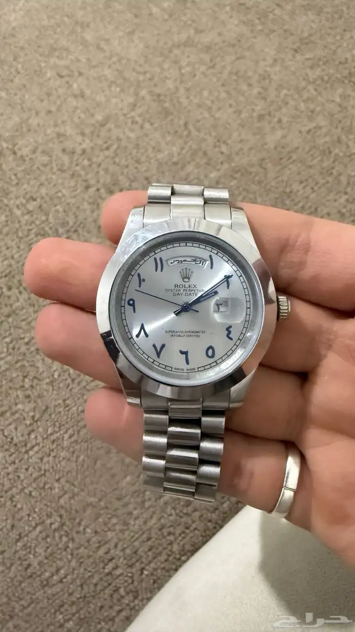 ساعه رولكس درجه ثانيه شبه جديده استعمال بسيط 0