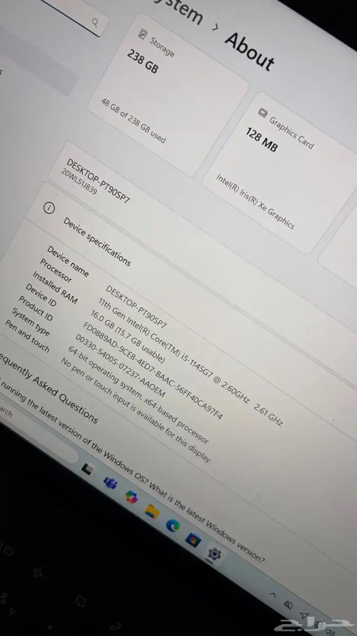 اصغر لابتوب لينوفو ثينك باد شبه جديد بطاريه 100 11