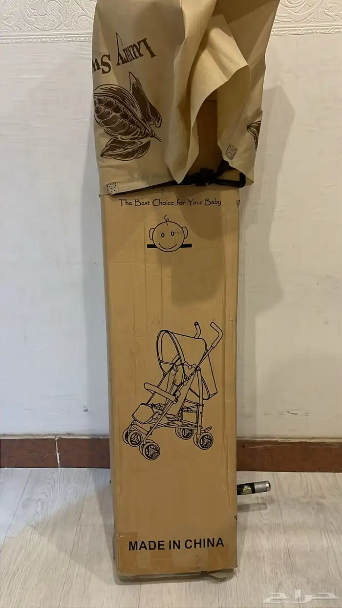 عربية اطفال زرقاء جديدة بكرتونها 0