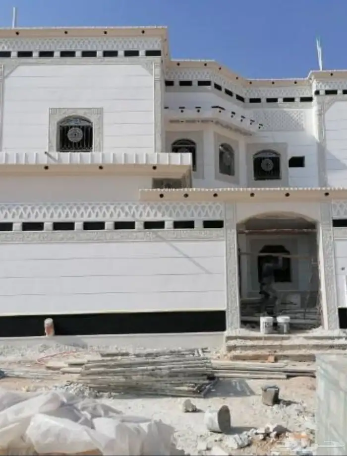 مقاول حجر ديكورات خارجية بطحاء الرياض لياسه ملونه كسر رخام 7