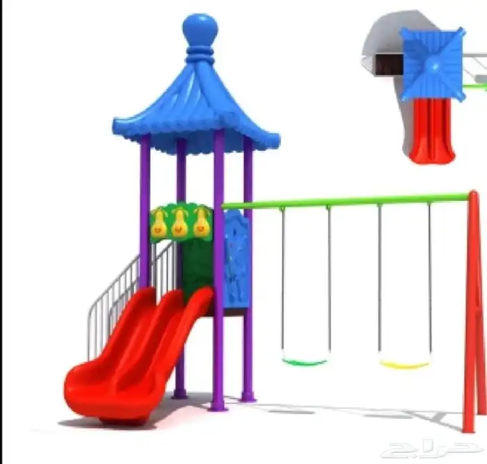 مراجيح العاب اطفال زحليقه حديد و بلاستيك داخليه و خارجية 7