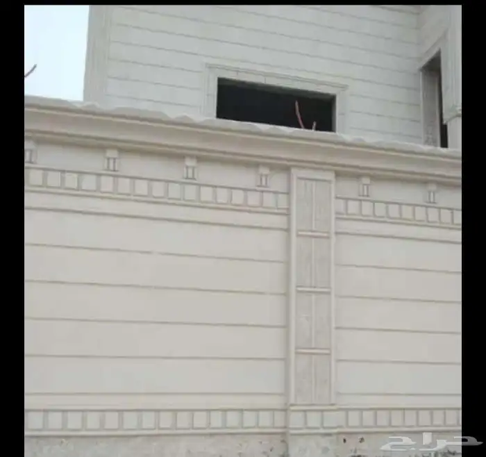 ديكورات خارجيه بديل الحجر الطبيعي بالسمنت الابيض وابطح بيضا 6