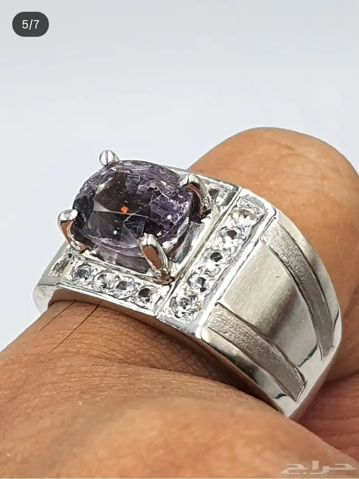 خاتم حجر الاسبينال السيرلانكي بشهادة 4