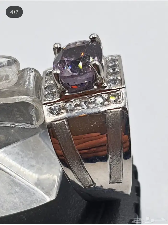 خاتم حجر الاسبينال السيرلانكي بشهادة 3