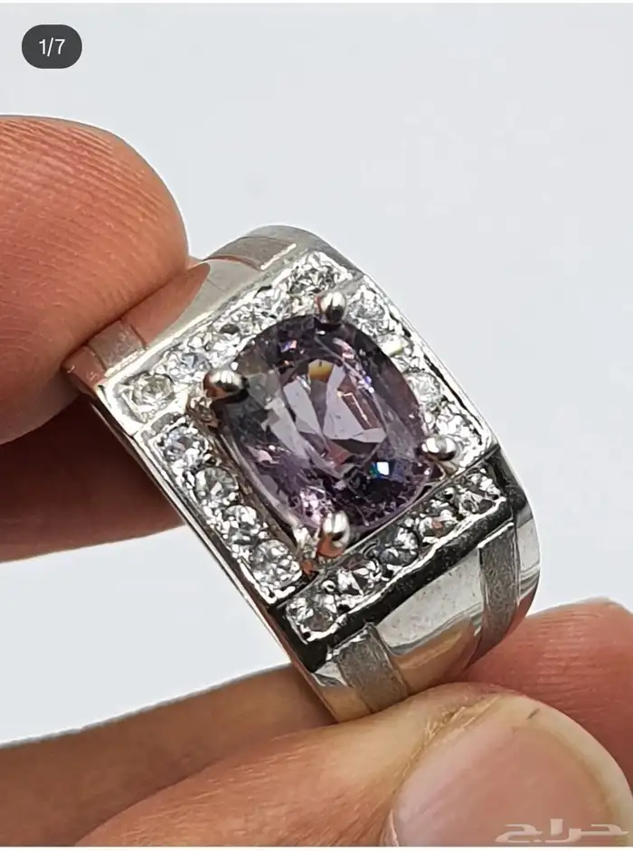 خاتم حجر الاسبينال السيرلانكي بشهادة 0