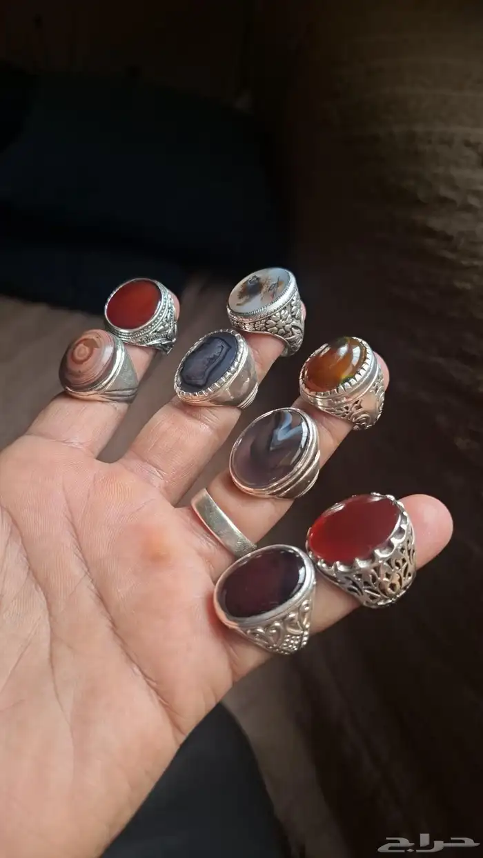خواتم عقيق يمني مميزه نادره 0