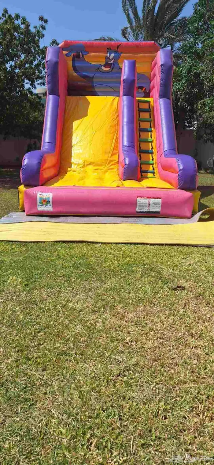 تاجير نطيطات وزحاليق مائية وجافة وملاعب صابونيه مكاين آيسكري 0