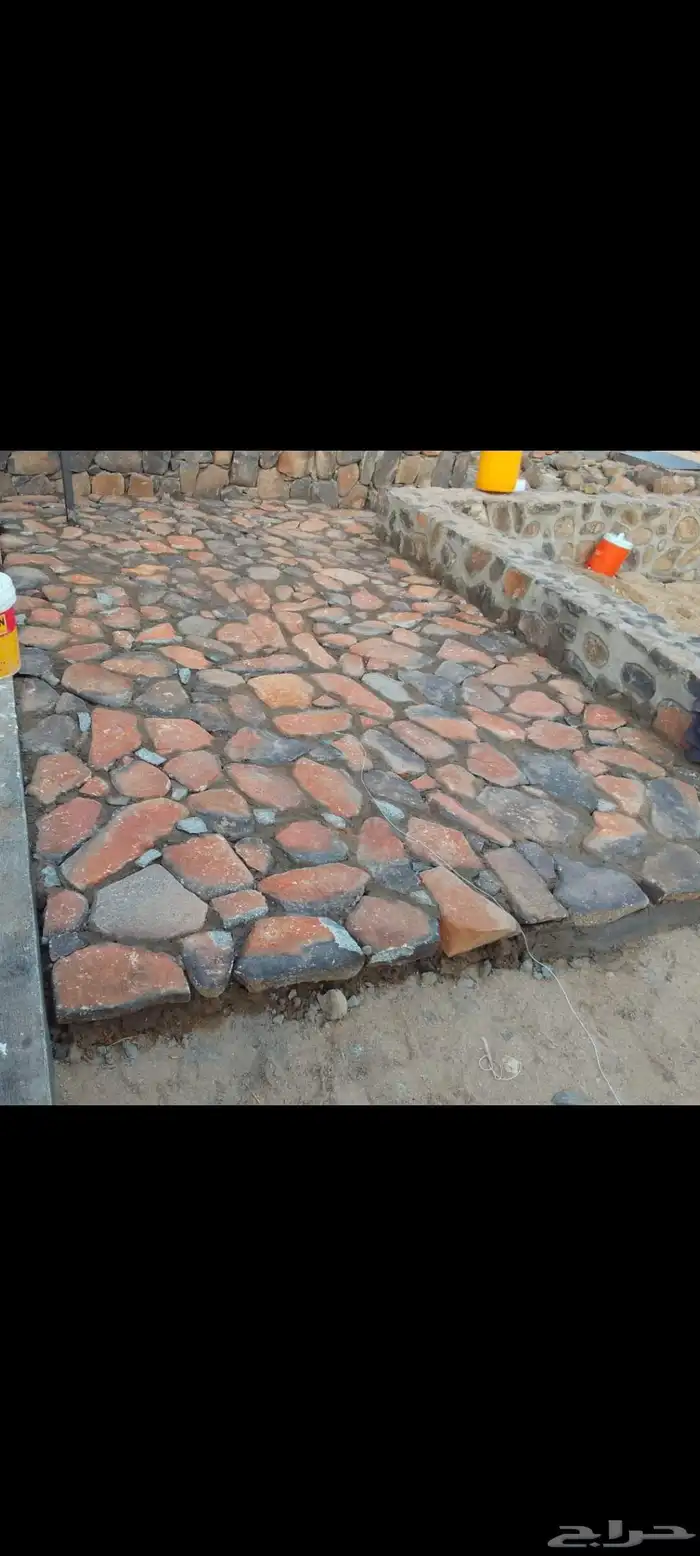 ممرات رباريب احواض بالحجر الطبيعي 6