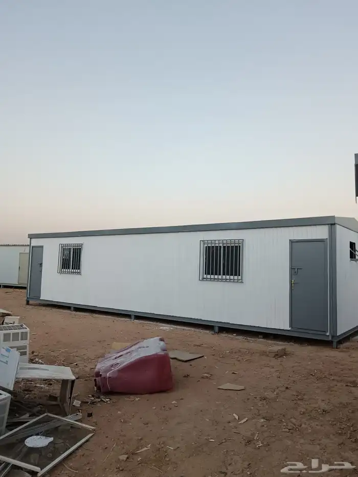 للبيع غرفة بركس متنقلة جاهزة برتبل كارافان سكن عمال 12 3.75 0