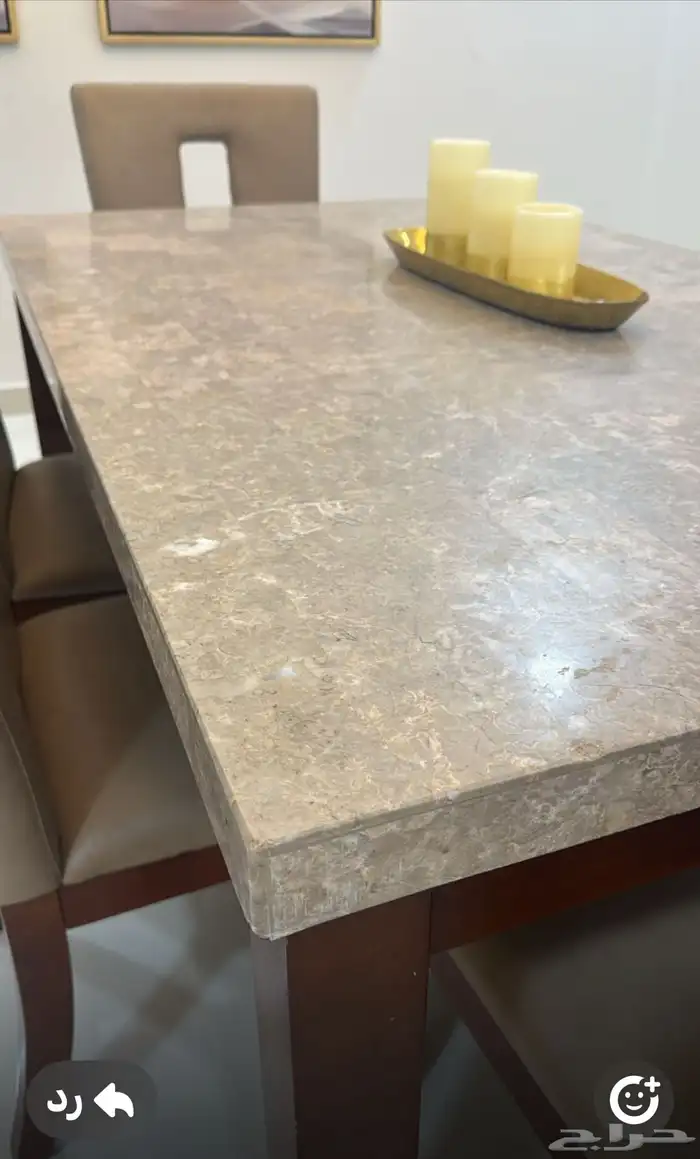 طاولة طعام مكونه من 6 كراسي 0