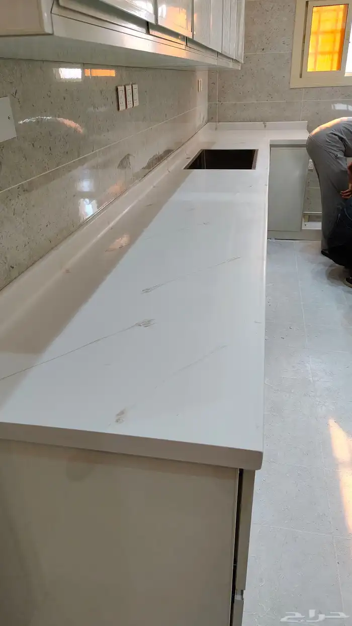 رخام تركي صناعي بس بلاطه فوق رخام 9