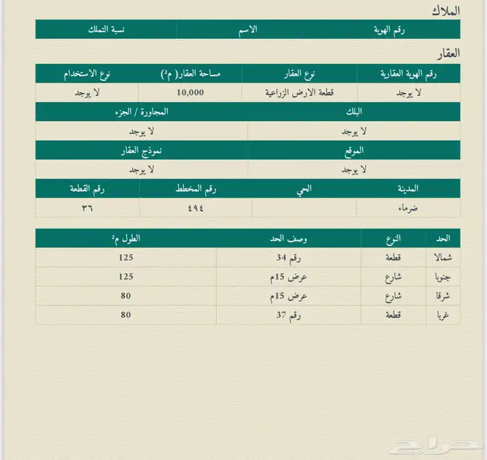 أرض زراعية في ضرما مخطط مدن السعر 2.200.000 11