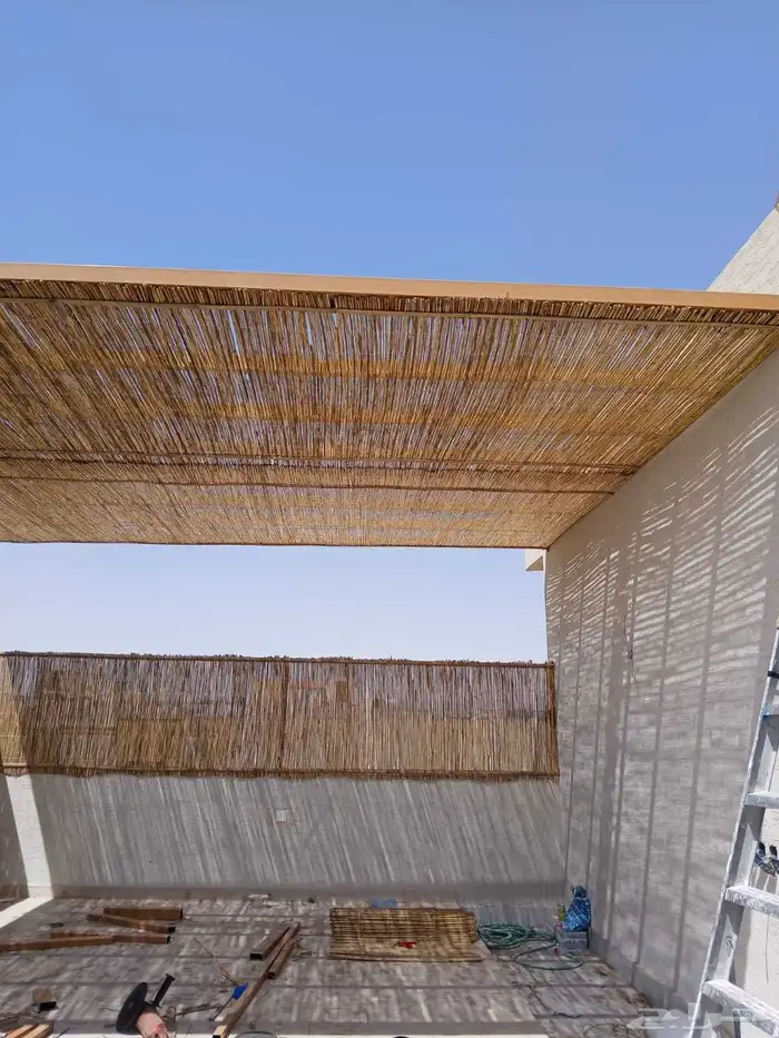 مظلات سواتر الخيزران وجميع انواع الحداده العامه 3