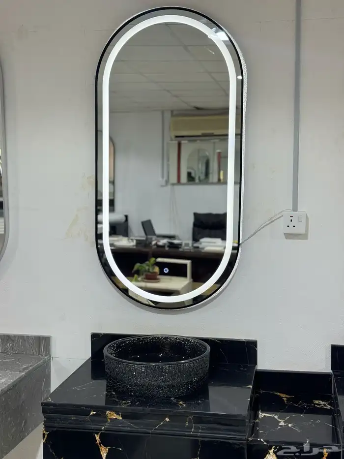 مرايه لد ططش جاهز 120 60 سلفر اسود ذهبي 2