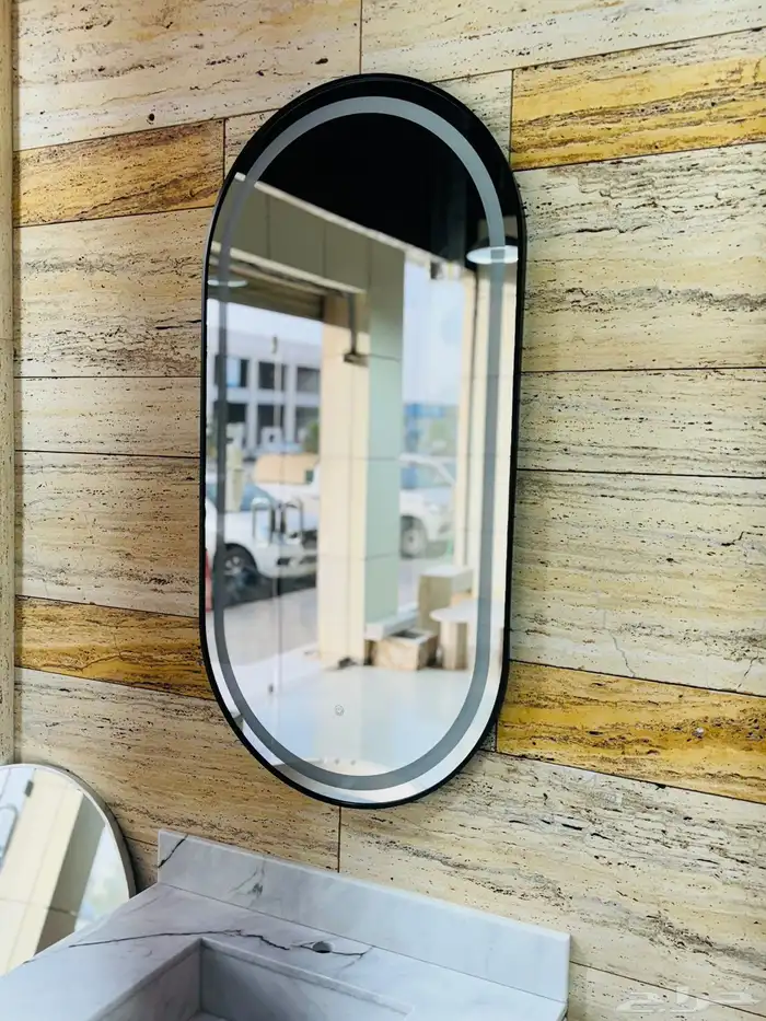 مرايه لد ططش جاهز 120 60 سلفر اسود ذهبي 1