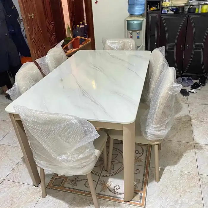 طاولات طعام رخام 4او 6او 8 كراسي جودة عالية وقوية 14